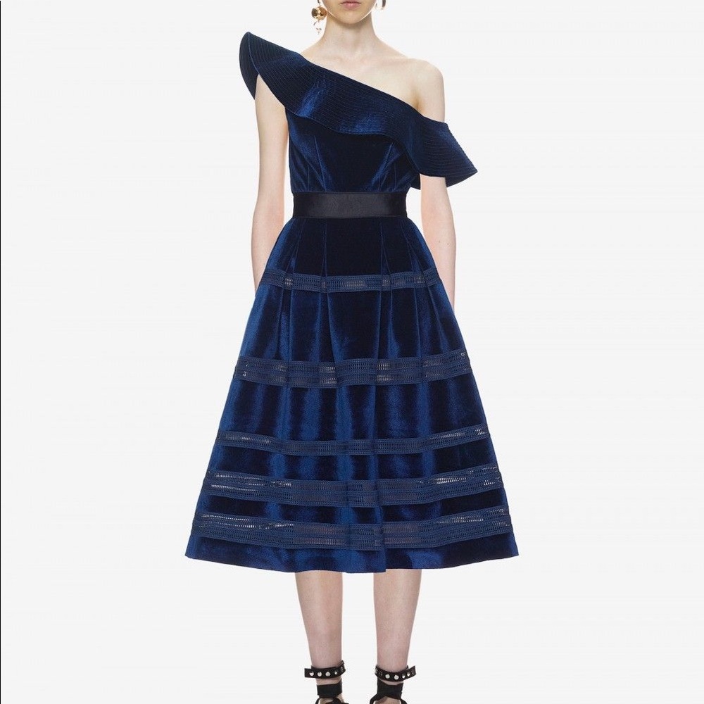 Self portrait blue dress